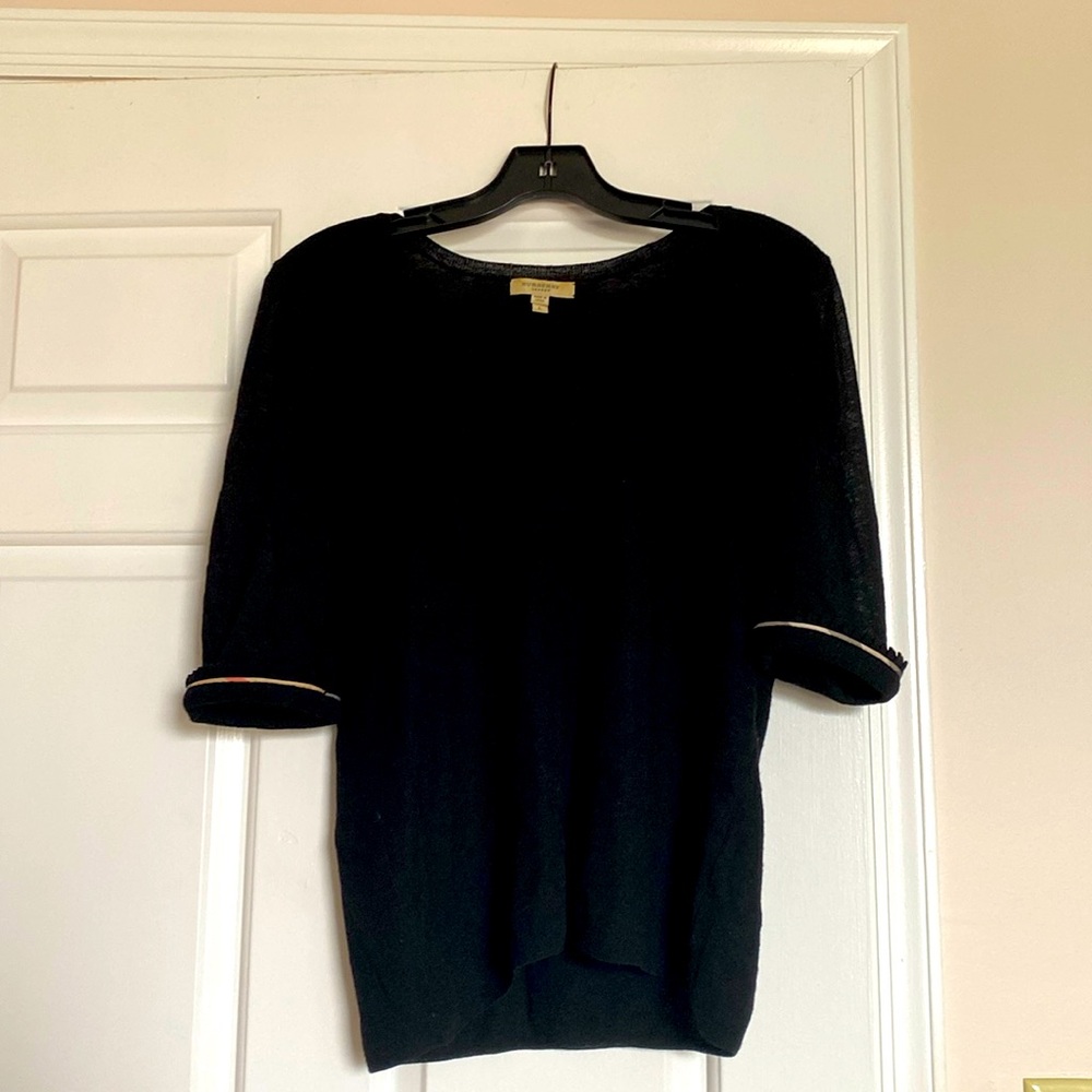Black 3/4 sleeve wool sweater